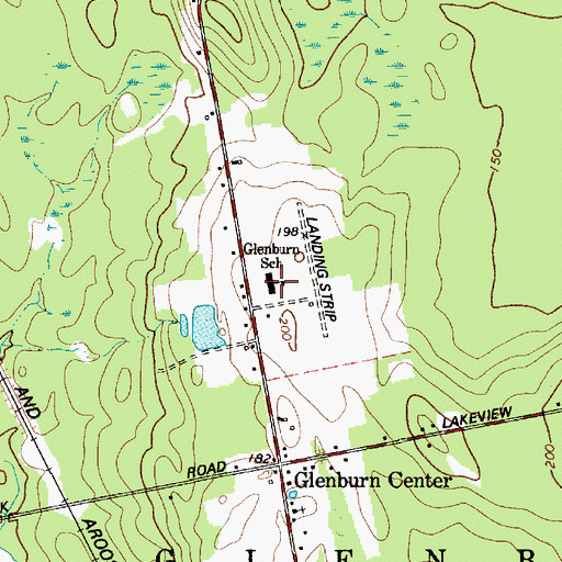 Topographic Map of Glenburn Elementary School, ME