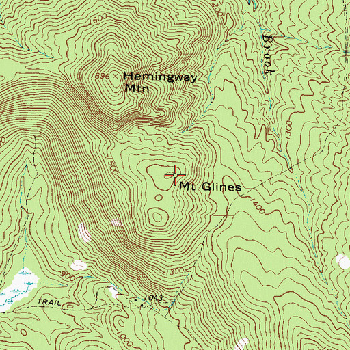Topographic Map of Mount Glines, ME
