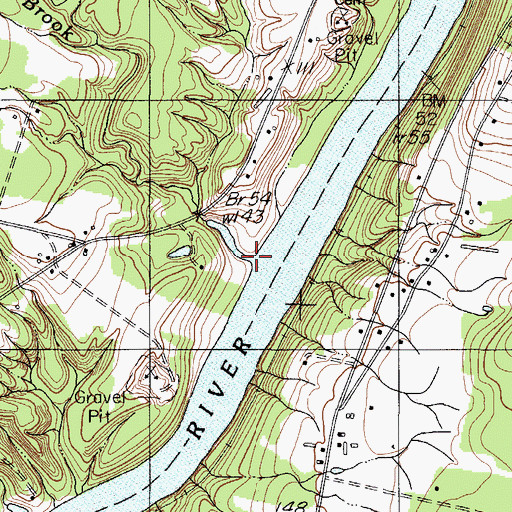Topographic Map of Goff Brook, ME
