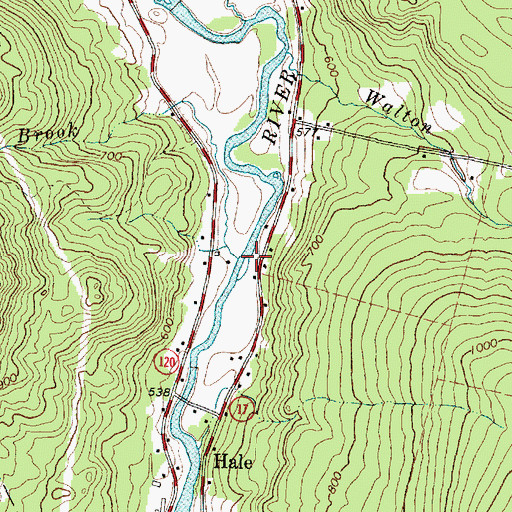 Topographic Map of Goff Brook, ME