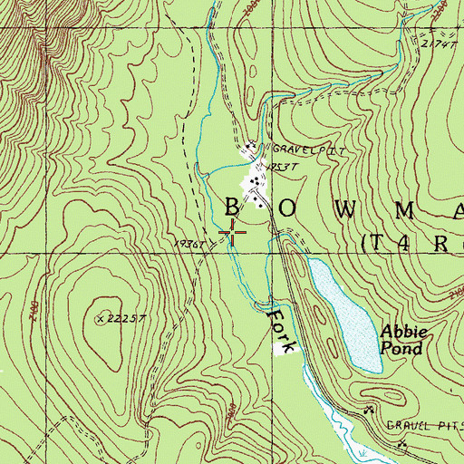 Topographic Map of Gold Brook, ME