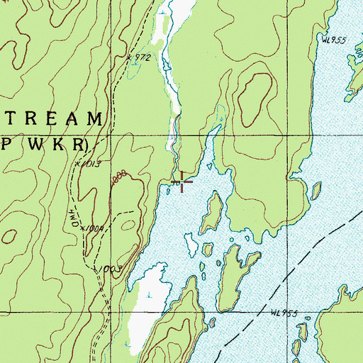 Topographic Map of Gold Brook, ME