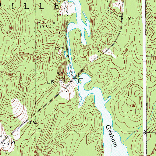 Topographic Map of Goodwin Bridge, ME
