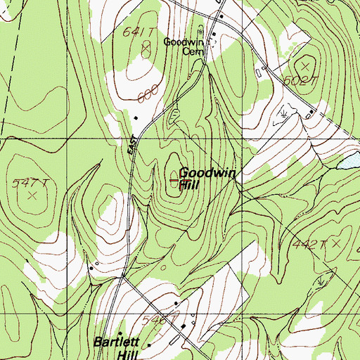 Topographic Map of Goodwin Hill, ME