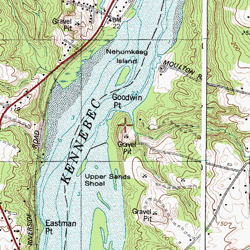 Topographic Map of Goodwin Point, ME