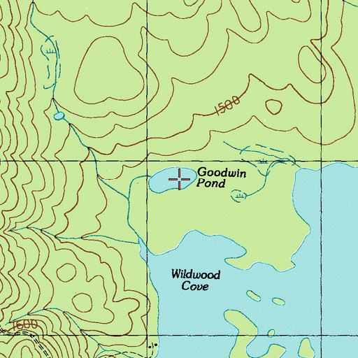 Topographic Map of Goodwin Pond, ME