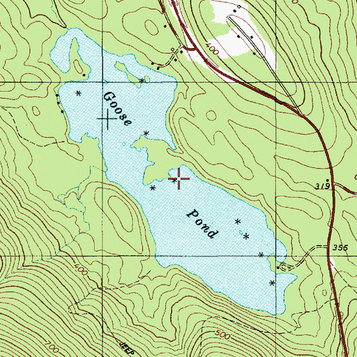 Topographic Map of Goose Pond, ME