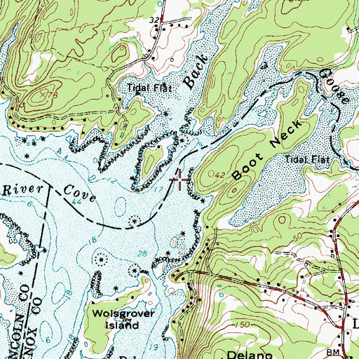 Topographic Map of Goose River, ME