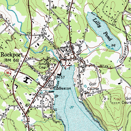 Topographic Map of Goose River, ME