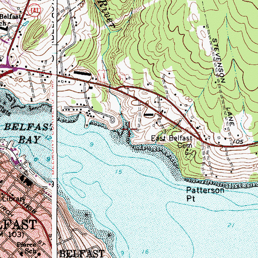 Topographic Map of Goose River, ME
