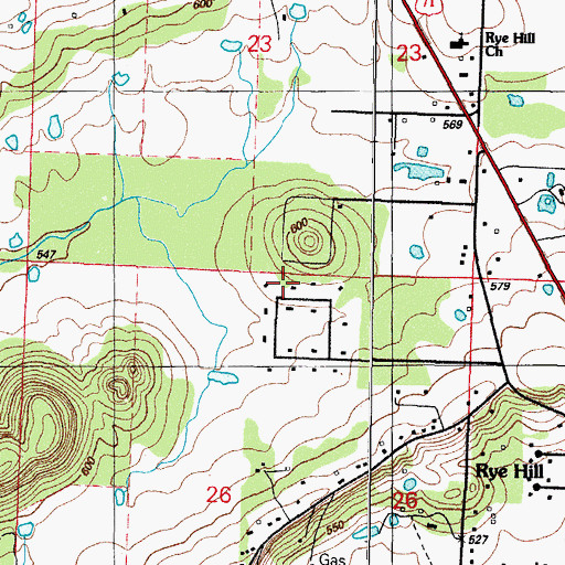 Topographic Map of White Bluff, AR