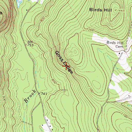 Topographic Map of Goss Ledge, ME