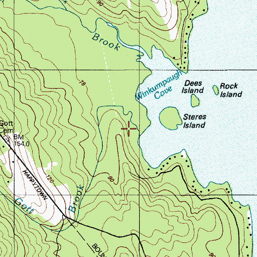 Topographic Map of Gott Brook, ME