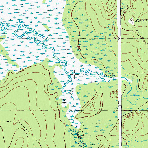 Topographic Map of Gott Brook, ME