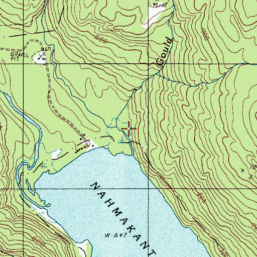 Topographic Map of Gould Brook, ME