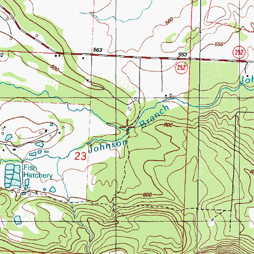 Topographic Map of Emert Branch, AR