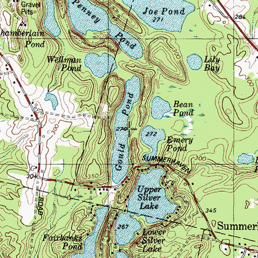 Topographic Map of Gould Pond, ME