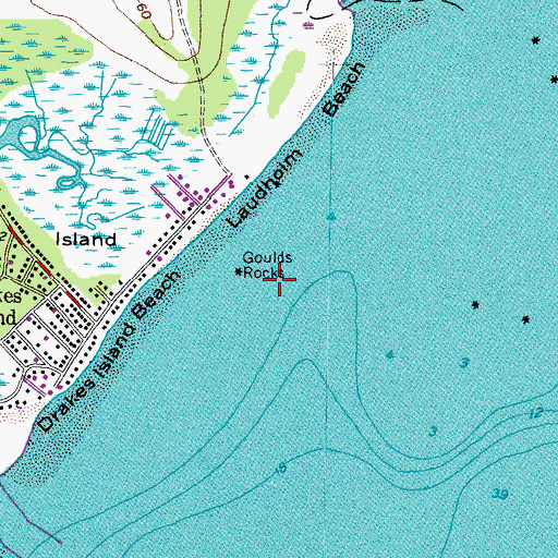 Topographic Map of Goulds Rocks, ME