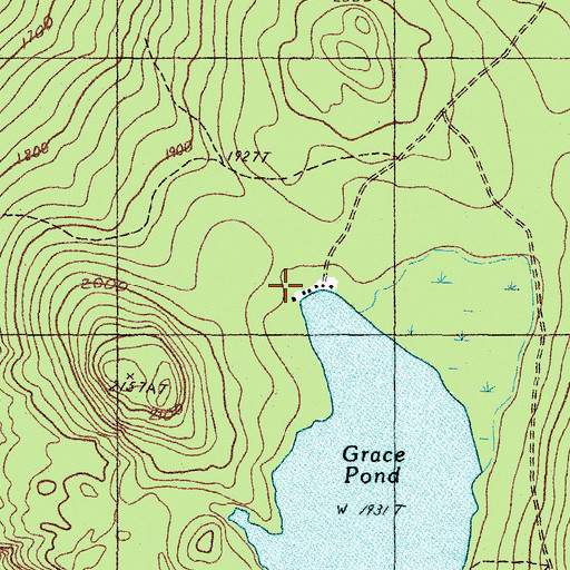 Topographic Map of Grace Pond Camp, ME