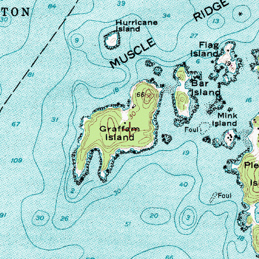 Topographic Map of Graffam Island, ME
