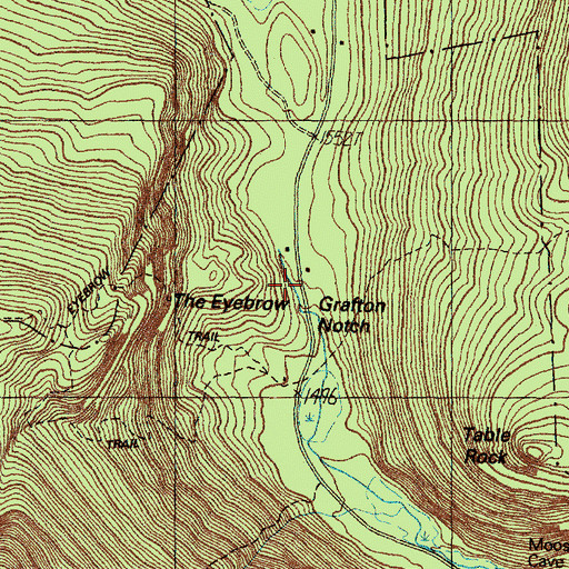 Topographic Map of Grafton Notch, ME