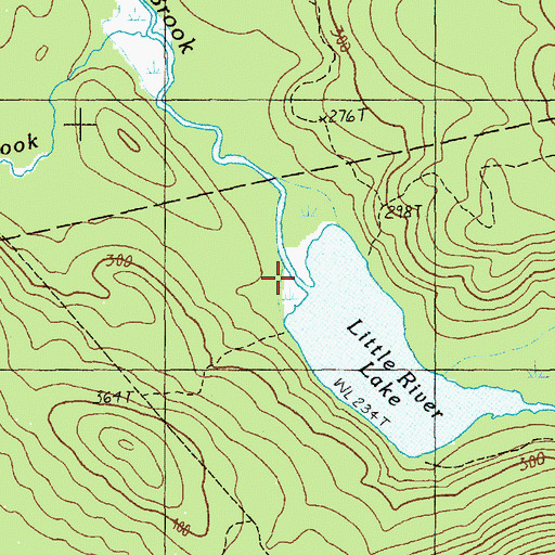 Topographic Map of Grand Lake Brook, ME