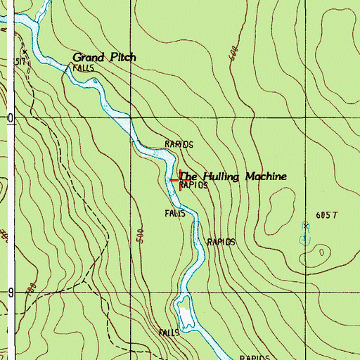 Topographic Map of Grand Pitch, ME