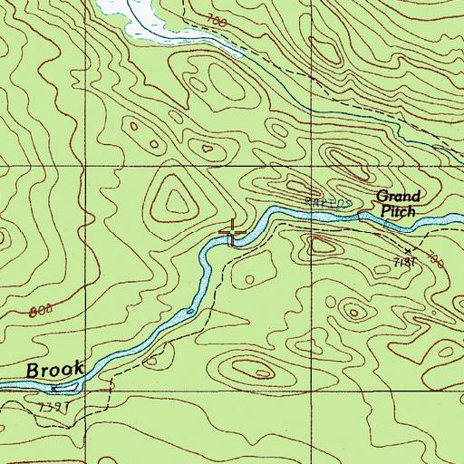 Topographic Map of Grand Pitch, ME