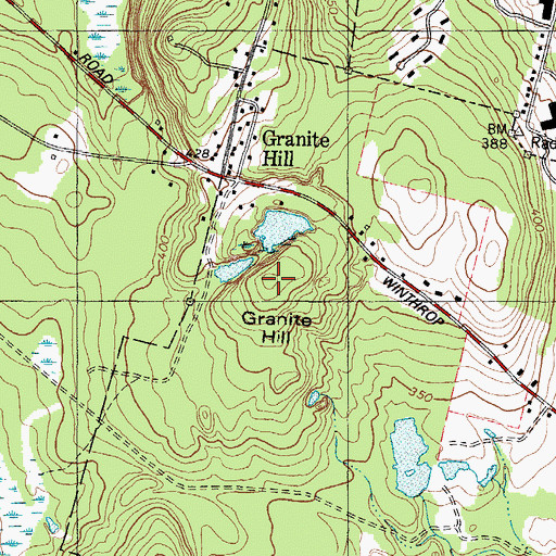 Topographic Map of Granite Hill, ME