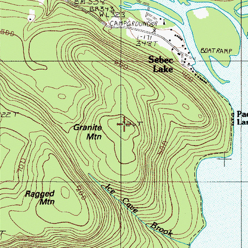 Topographic Map of Granite Mountain, ME