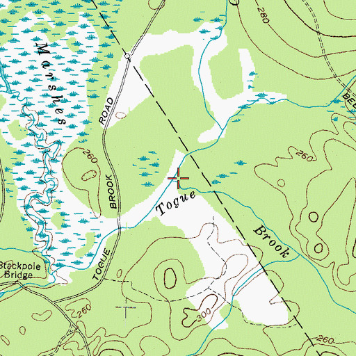 Topographic Map of Grant Brook, ME