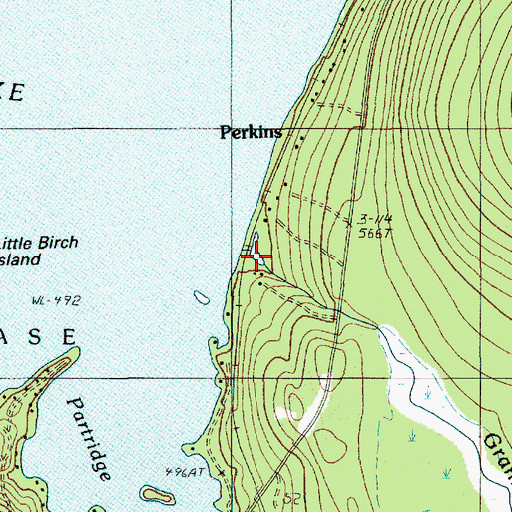 Topographic Map of Grant Brook, ME