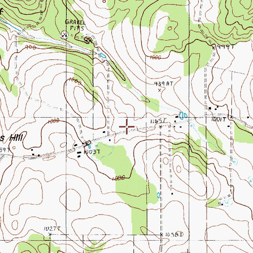 Topographic Map of Grant School, ME