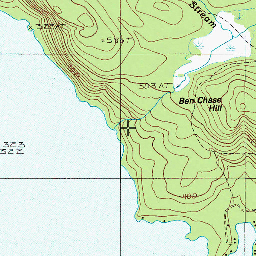 Topographic Map of Grapevine Stream, ME