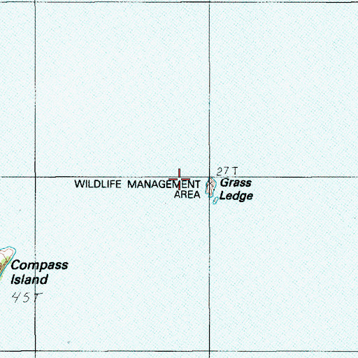 Topographic Map of Grass Ledge, ME