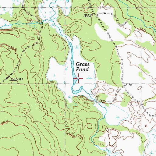 Topographic Map of Grass Pond, ME
