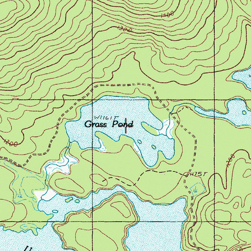 Topographic Map of Grass Pond, ME
