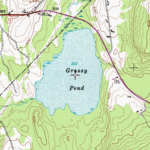 Topographic Map of Grassy Pond, ME