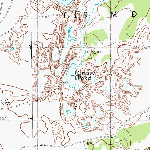 Topographic Map of Grassy Pond, ME