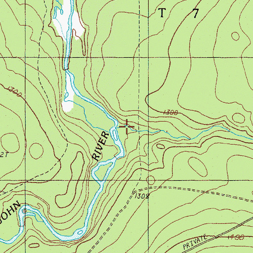 Topographic Map of Gray Brook, ME
