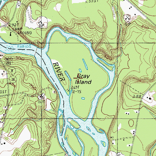 Topographic Map of Gray Island, ME