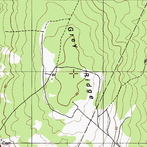 Topographic Map of Gray Ridge, ME