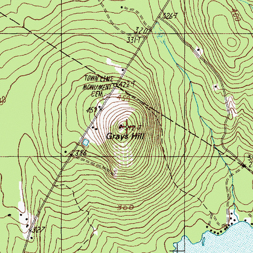 Topographic Map of Grays Hill, ME