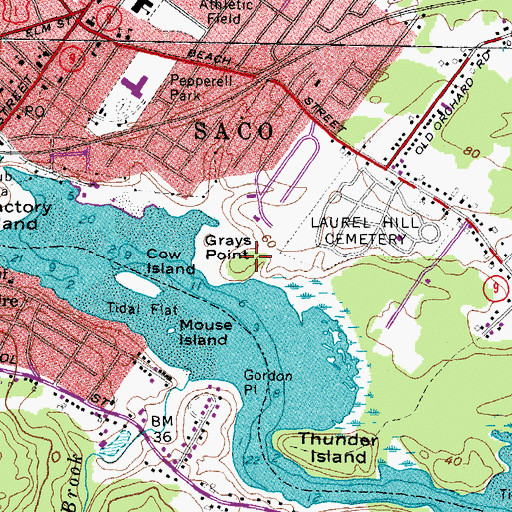 Topographic Map of Junkins Point, ME