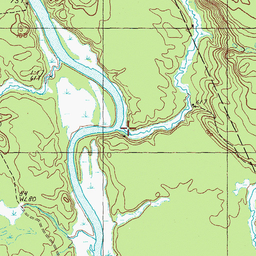 Topographic Map of Great Brook, ME
