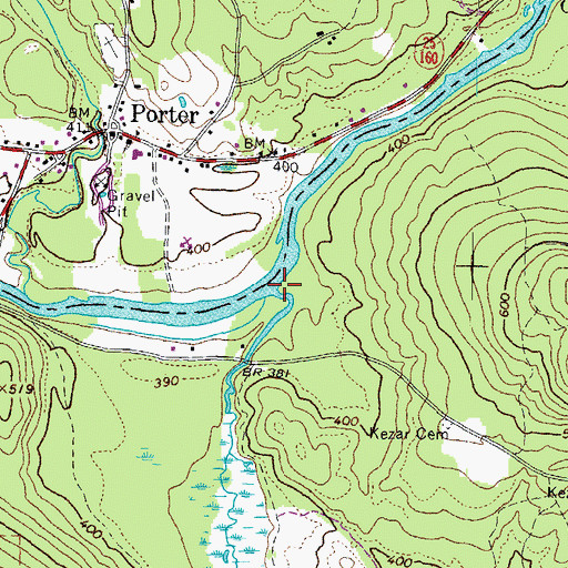 Topographic Map of Great Brook, ME