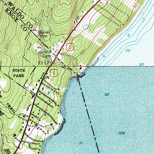 Topographic Map of Great Brook, ME