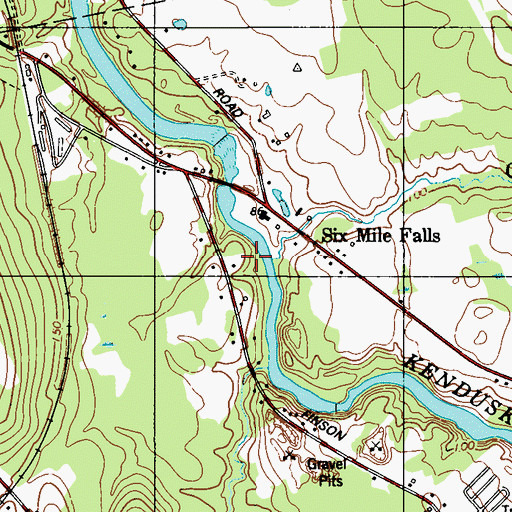 Topographic Map of Great Brook, ME