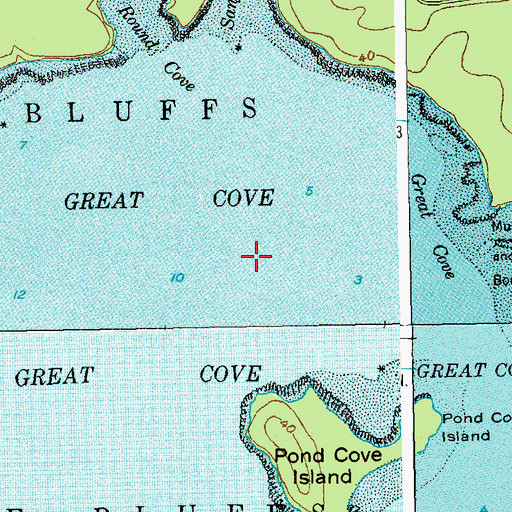 Topographic Map of Great Cove, ME