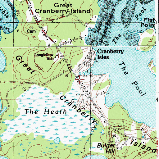 Topographic Map of Great Cranberry Island, ME